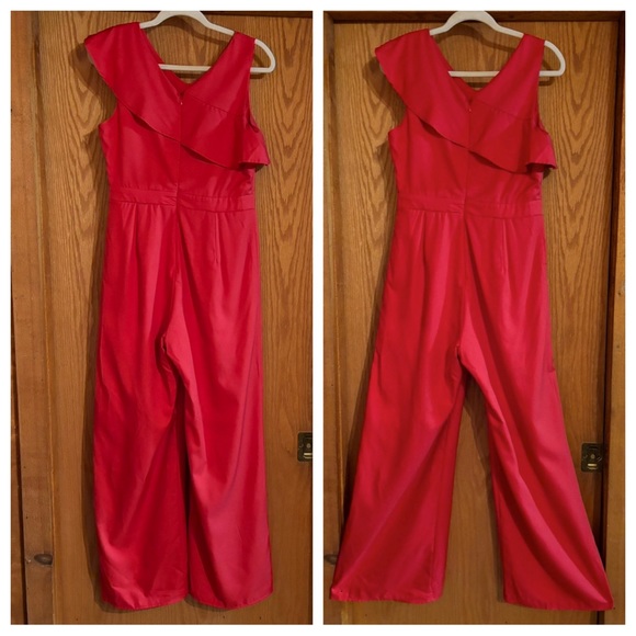 NWT Francesca's Miami Red Jumpsuit M - Picture 4 of 8